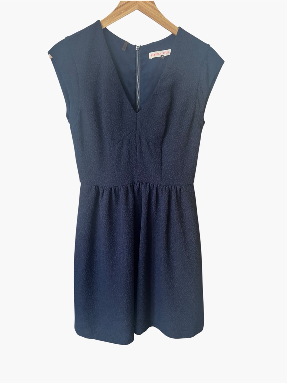 Rebecca Taylor blue V- neck mini dress.